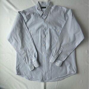 Smith and Hawken Men's Blue Striped Button Down Shirt